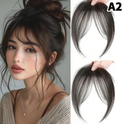 Natural Hair Piece Wig Bangs Synthetic Fluffy Hair Extensions Clip-On Hairpieces for Women Styling Accessories