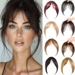 Natural Hair Piece Wig Bangs Synthetic Fluffy Hair Extensions Clip-On Hairpieces for Women Styling Accessories
