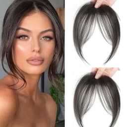 Natural Hair Piece Wig Bangs Synthetic Fluffy Hair Extensions Clip-On Hairpieces for Women Styling Accessories