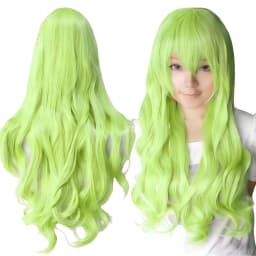 Synthetic Hair Forest Green Lolita Cosplay Wig Curly Sailor Pluto Anime Wigs Tsuyu Asui Halloween Costume Wig for Girl