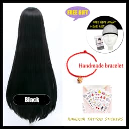 HUAYA 100cm Long Straight Wig Synthetic Cosplay Wig for Women Blonde Red Pink Grey Purple 23 Colors False Hair Christmas Wigs