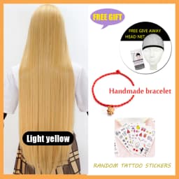 HUAYA 100cm Long Straight Wig Synthetic Cosplay Wig for Women Blonde Red Pink Grey Purple 23 Colors False Hair Christmas Wigs