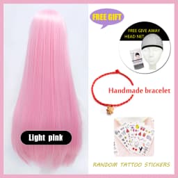 HUAYA 100cm Long Straight Wig Synthetic Cosplay Wig for Women Blonde Red Pink Grey Purple 23 Colors False Hair Christmas Wigs