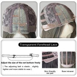 Shoulder Layered Synthetic BOB Wig With Transparent Lace Front Straight Heat Resistant Wig Hair For Women Daily Cosplay Party