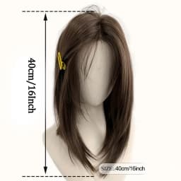 Shoulder Layered Synthetic BOB Wig With Transparent Lace Front Straight Heat Resistant Wig Hair For Women Daily Cosplay Party