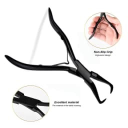 1 PC 5.5 inch Silver Stainless Steel Clamp Hair Extension Plier with Two Hook Keratin Hair Extensions Removal Tools