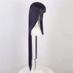 Cosplay Hinata Hyuuga Dark Blue Long Straight Wig 40 Inch Blunt Bangs Cute Girl Heat Resistant Fiber Daily Party Wig