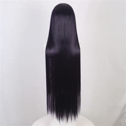 Cosplay Hinata Hyuuga Dark Blue Long Straight Wig 40 Inch Blunt Bangs Cute Girl Heat Resistant Fiber Daily Party Wig