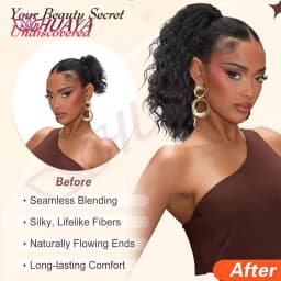 14‘’ Synthetic Short Wave Ponytail Claw Clip in Hair Extension Black Brown Gold Hairpiece for Women