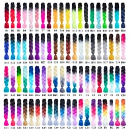 24 Inch Jumbo Braids Extensions Synthetic Braiding Hair Afro Ombre Color kanekalon Hair for Children Braid