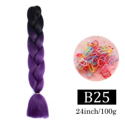 24 Inch Jumbo Braids Extensions Synthetic Braiding Hair Afro Ombre Color kanekalon Hair for Children Braid