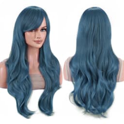 Synthetic Hair Long Wavy Rose Red Starfire Lolita Cosplay Wig Anime Wigs Morgiana Halloween Costume Wig for Girl
