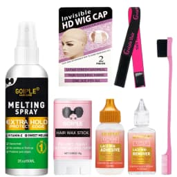 GOIPLE Lace Wig Melting Spray Toupee Adhesives Wig Frontal Closure Synthetic Hair Forehead Closure Glue with Styling Accessories