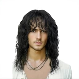 1 Piece of Men's Rock and Punk Synthetic Wig from the 70s and 80s,Featuring Heat-Resistant Long Curls Carnival,St. Patrick's Day