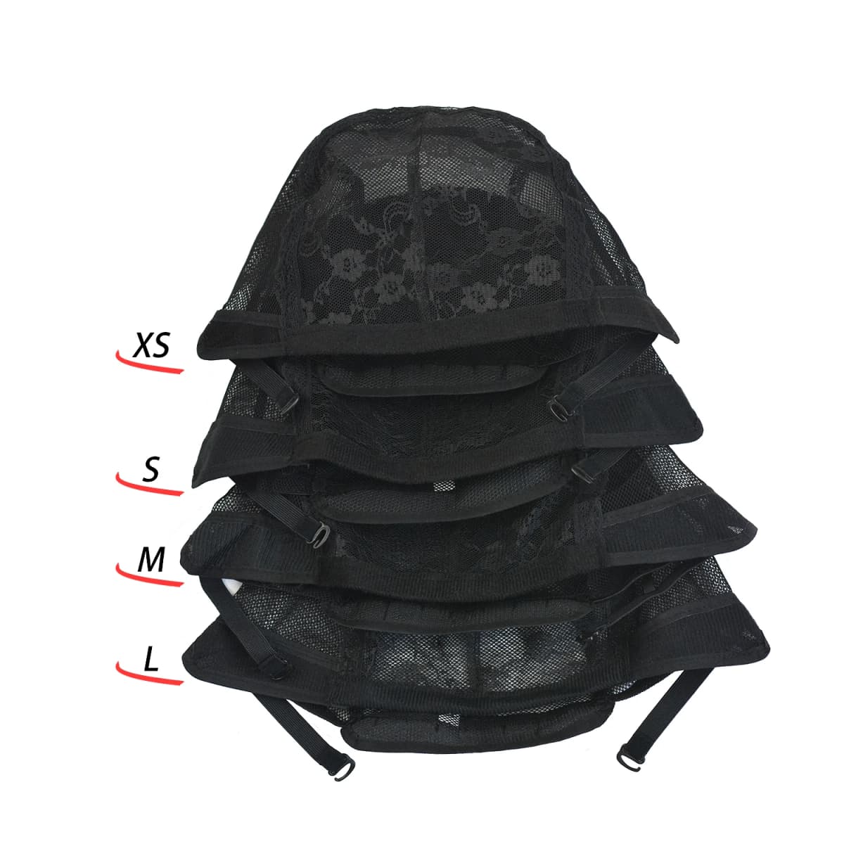 10Pcs Single Lace Wig Cap Breathable Lace Front Wig Base Net Cap Hairnets with Adjustable Band for Wig Making