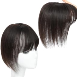 Synthetic Long Straight Topper Hair Piece With Bangs Invisible Seamless Clip Overhead Toupee Replacement block Cover White Hair