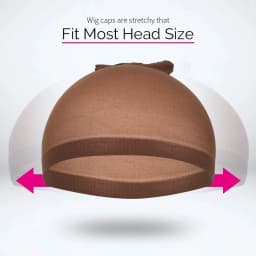 4/20pcs Red brown Wig Cap Elastic Breathable Invisible Wig Caps Perfect For Professional Use,2pcs/Pack