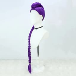 KPO-P Style Synthetic Cosplay Wig Mi-ra Rum-i Zo-e Inspired Long Purple Black Red Heat Resistant Hair Carnival Anime Party