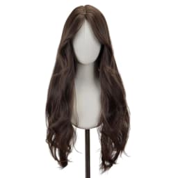 Synthetic Middle Part Wig without Bangs Dark Brown Daily Use Natural Hair Heat Resistant Long Wigs for Women