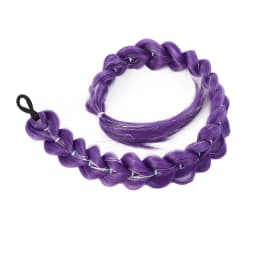 Purple Kpop Witch Hunting Group Cosplay Anime Wig With the Same Headband Golden Thread Ponytail Wig Braid