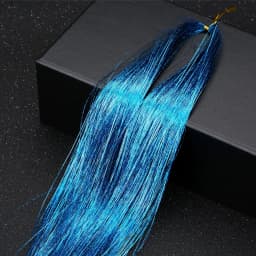 48inch Shiny Sparkle Hair Tinsel Kit Rainbow Women Colorful Glitter Bling Hair Extension Twinkle Hair Dazzles Accessories for