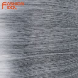 28" 3PCS Ariel Straight Pony Hair Bundles Crochet Braids Hair Synthetic Braiding Hair Ombre Silver Grey Crochet Hair Extensions