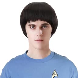 HAIRJOY Synthetic Hair Short Mushroom Wig for Men 60s Bowl Cut Wigs for Anime Movie Music Costume Halloween Cosplay Party