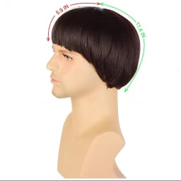 HAIRJOY Synthetic Hair Short Mushroom Wig for Men 60s Bowl Cut Wigs for Anime Movie Music Costume Halloween Cosplay Party