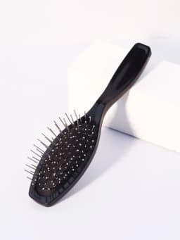1pcs Wig Brush with Anti-Static Wire, Professional Stainless Steel Synthetic Hair Comb, Special for Real Hair Wigs