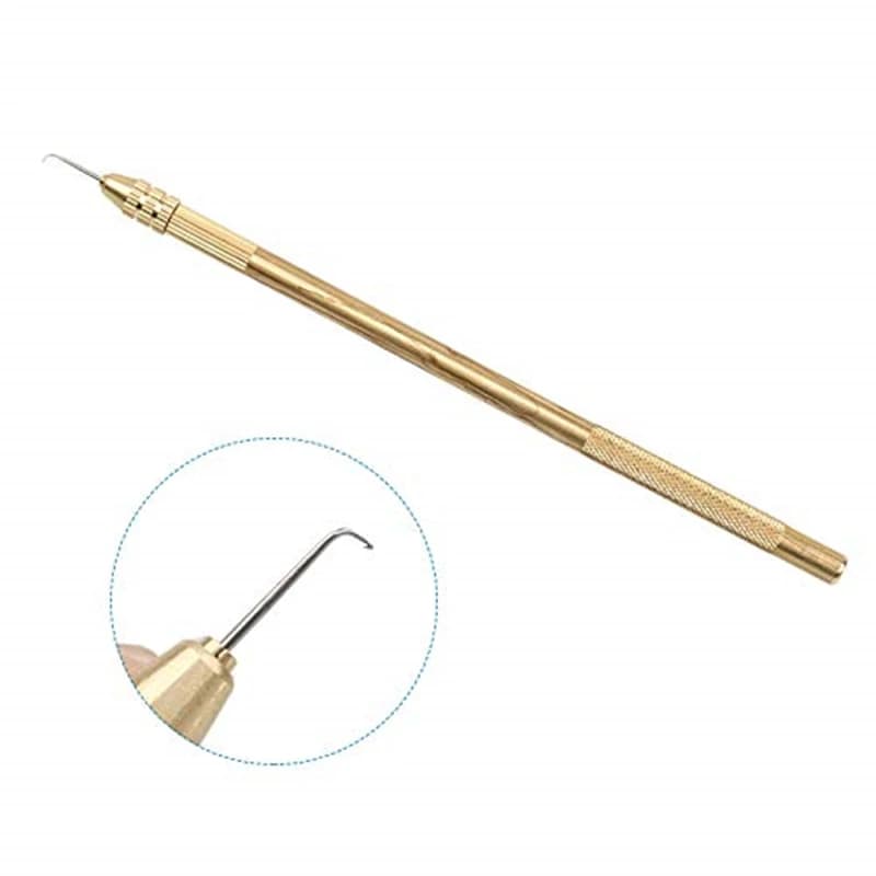Lace Wig Ventilating Needles Brass Holder 4 Sizes Stainless Steel for Making/Repairing Lace Wigs