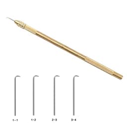 Lace Wig Ventilating Needles Brass Holder 4 Sizes Stainless Steel for Making/Repairing Lace Wigs