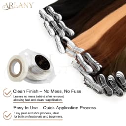 ARLANY Tape in Extensions Single Sided Tape Roll for Hair Extensions 3 Yards Replacement Hair System Tape Wig Tape Strong Hold