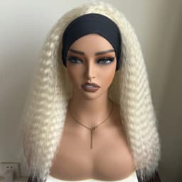 Short Kinky Straight Synthetic Wig High Puff Synthetic Hair Wig Afro Style Wig for Women Short Puffy Yaki Straight Synthetic Wig