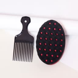 2pcs/Set of Wide Toothed Brush Combs Insertion Type Comb and African Style Sponge Brush Special for Real Hair Wigs