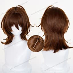 Agnes Tachyon Cosplay Wig 43cm Short Mixed Brown Women Wigs Anime Cosplay Wig Halloween Heat Resistant Synthetic Hair