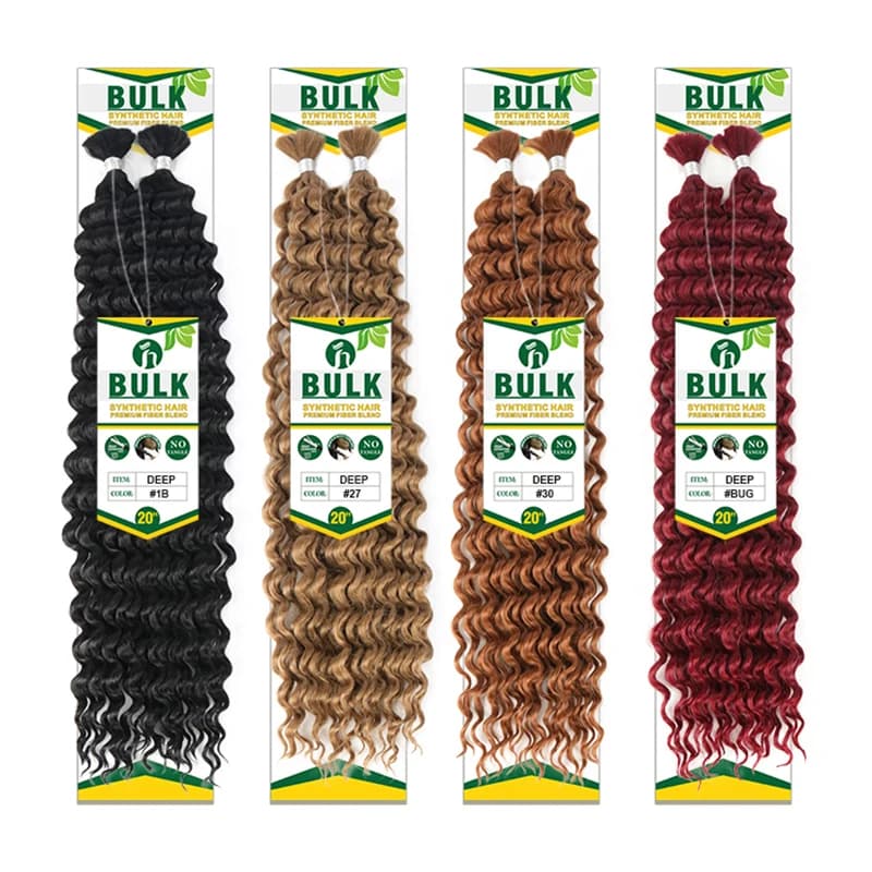 Julianna Bulk Synthetic Hair For Braiding Color 30 Blonde Deep Wave Bundles Boho Braids Synthetic Hair Extensions