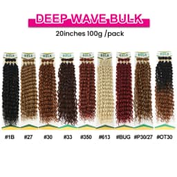 Julianna Bulk Synthetic Hair For Braiding Color 30 Blonde Deep Wave Bundles Boho Braids Synthetic Hair Extensions