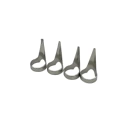 4 pcs 3.2cm Hair Parting Extension Sectioning Rings Steel Finger Braiding Pick Tool for Durable Dreadlocks And Wig Stylin