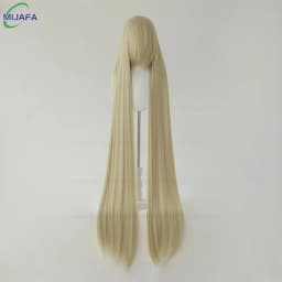 700g High Quality 59" 150cm Long Straight Cosplay Wig With Bang Blond Brown Red Green Blue Heat Resistant Hair Colors Anime Wigs