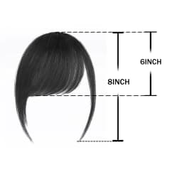 Synthetic Slanted Bangs Short Brown Black Fake Hair Fringe Extension Clip In Hairpieces Accessories for Women Girl