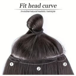 Synthetic women's hair cutting set 3pcs-natural wavy hair extension invisible BB clip fixed to women's hair heat-resistant wig