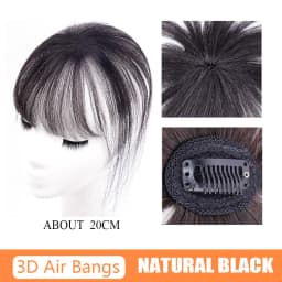 DUTRIEUX Synthetic 3D French bangs wig reissued air bangs topper wig natural curved simulation bangs for women