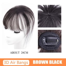 DUTRIEUX Synthetic 3D French bangs wig reissued air bangs topper wig natural curved simulation bangs for women