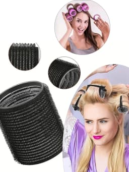 Heatless Curler Set, 6pcs Self Gripping Curler Rollers, DIY Hairdressing Tools, Special for Real Hair Wigs