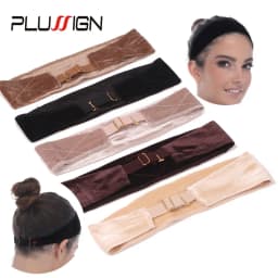 Plussign Wig Grip Headband For Lace Frontal Wigs Adjustable Invisible Wig Hair Band Nude Non-Slip Velvet Wig Band To Hold Wigs