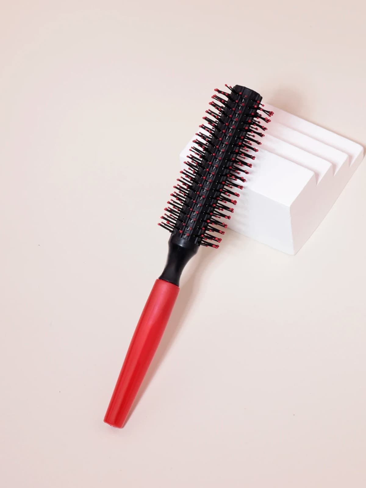 Professional Anti-Static Cylindrical Bristle Curly Hair Styling Round Comb Nylon Teeth Roller Comb Special for Real Hair Wigs