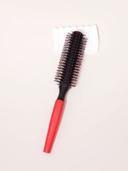 Professional Anti-Static Cylindrical Bristle Curly Hair Styling Round Comb Nylon Teeth Roller Comb Special for Real Hair Wigs