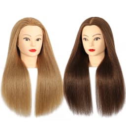 100% Real Human Hair Doll Head For Hairstyle Professional Training Head Kit Mannequin Head Styling To Practice Hot Curl Iron St