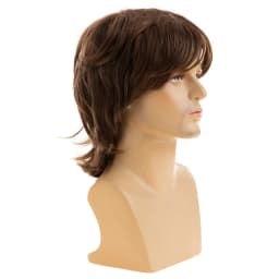 Men's Brown Synthetic Wig, Realistic Men's Wig, Young and Handsome Role-Playing Costumes, Wigs for Cosplay, Parties