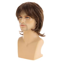Men's Brown Synthetic Wig, Realistic Men's Wig, Young and Handsome Role-Playing Costumes, Wigs for Cosplay, Parties